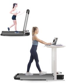 FYC Under Desk Treadmill 2.5HP Slim Walking Treadmill 265LBS - Electric Treadmill with APP Bluetooth Remote Control LED Display